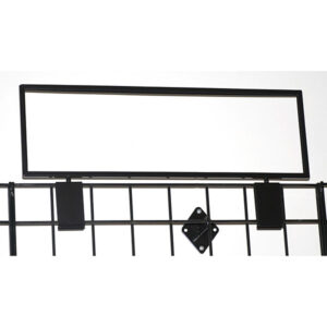 Grid sign holder-  22"w x 7"h - black metal